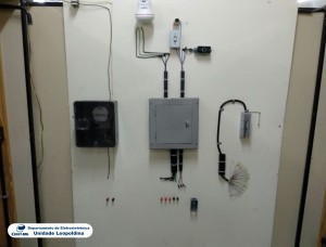Fotografia do Laboratório de Instalações Elétricas